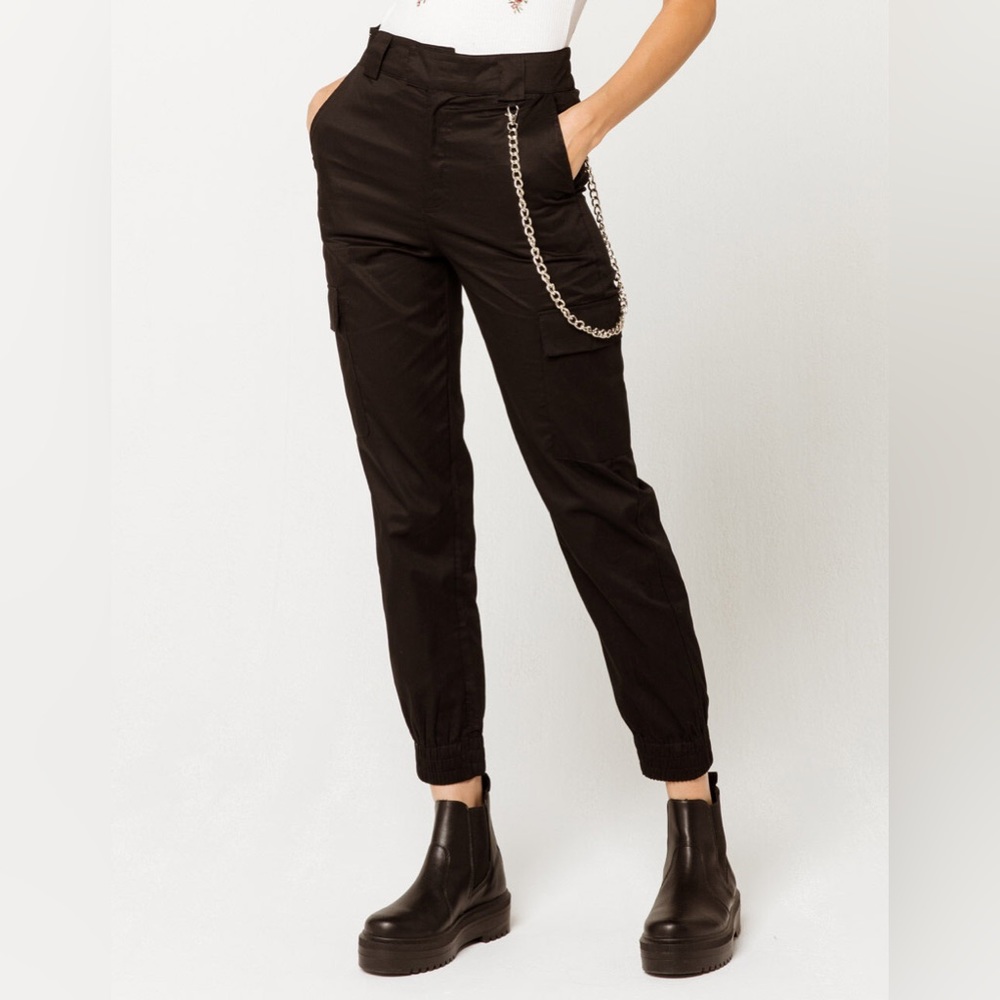 FULL TILT Chain Black Womens Cargo Pants